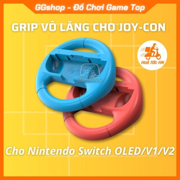 Bộ 2 Grip Vô Lăng cho Joycon Nintendo Switch OLED/V1/V2