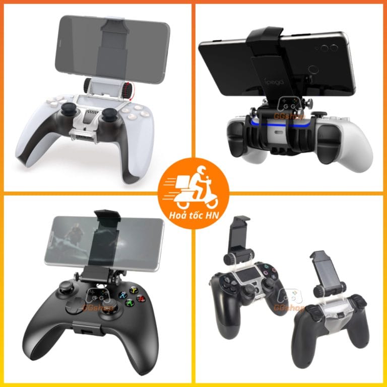 Kẹp gắn Điện thoại cho Tay cầm chơi game PS4/PS5/XBOX Series S/X