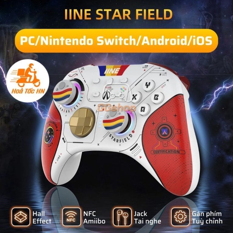 Tay cầm chơi game IINE Starfield cho PC/Nintendo Switch/Android/iOS