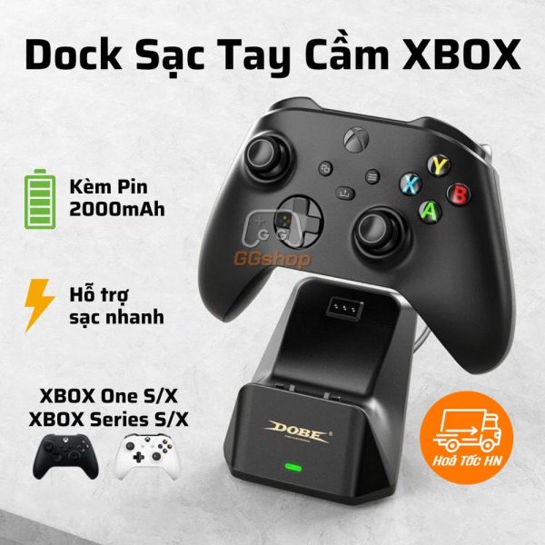 Dock sạc tay cầm XBOX kèm Pin 2000mAh chính hãng DOBE