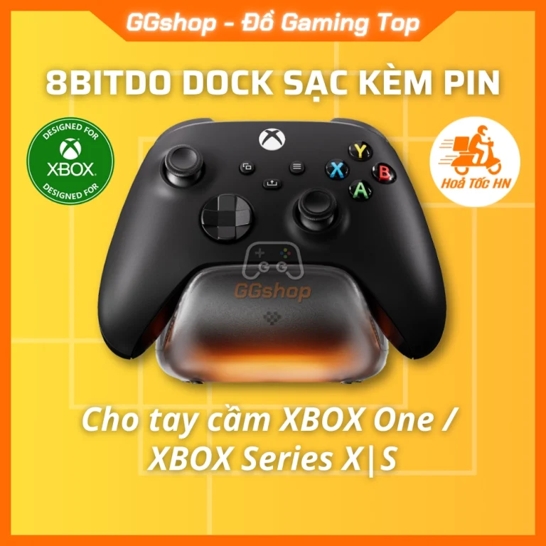 Bộ Dock sạc kèm Pin cho tay cầm XBOX chính hãng 8BitDo