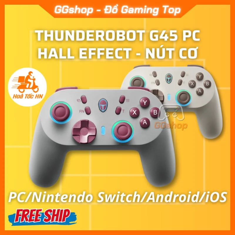 Tay Cầm Chơi Game THUNDEROBOT G45 PC Hall Effect Nút Bấm Cơ