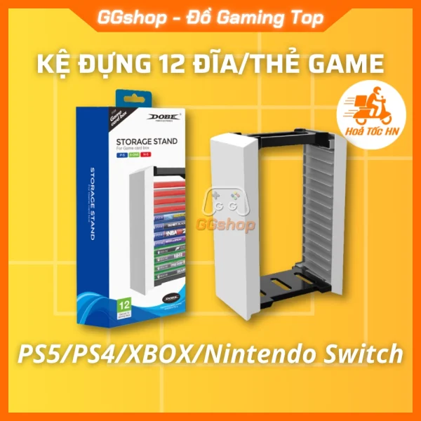 Kệ đựng 12 Đĩa Game PS5/PS4/XBOX/Nintendo Switch chính hãng DOBE