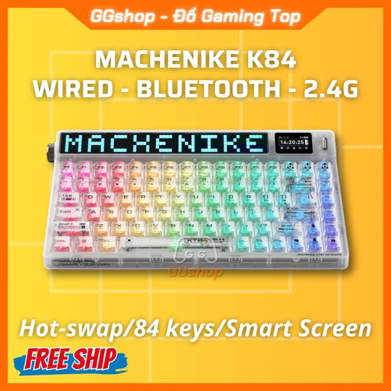 [BH 18 Tháng] Bàn Phím Machenike KT84 Hot-swap LED RGB