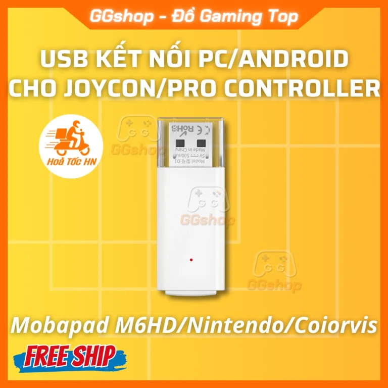 USB Kết Nối PC/Android với Mobapad M6HD/Joy-Con/Coiorvis/Pro Controller