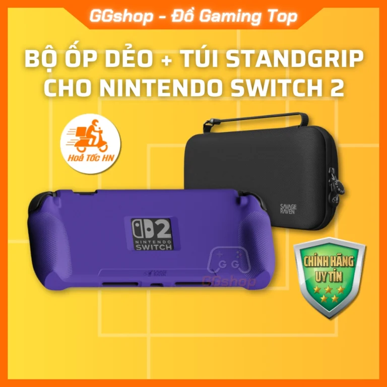 Bộ Ốp Lưng StandGrip Savage Raven by Skull & Co Cho Nintendo Switch 2