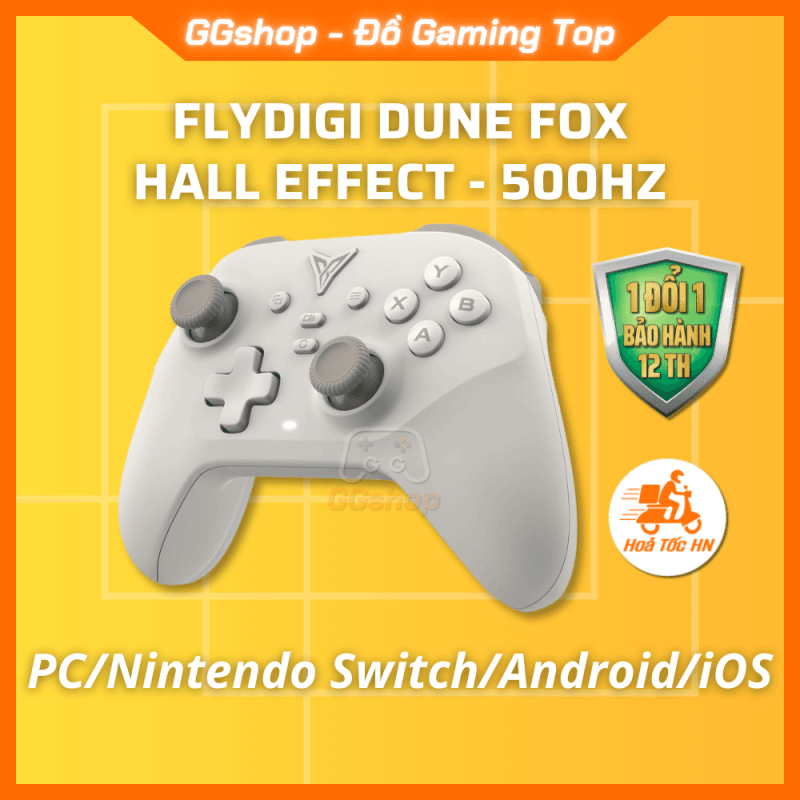 Tay Cầm Chơi Game Flydigi Dune Fox Hall Effect 500Hz Cho PC/Nintendo Switch/Android/iOS