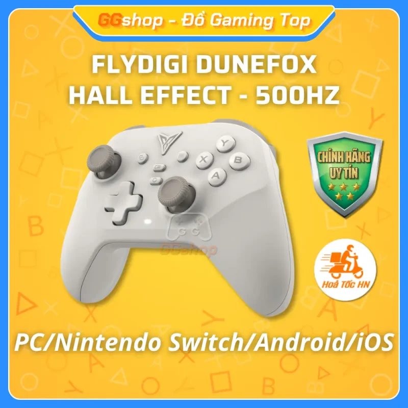 Tay Cầm Chơi Game Flydigi Dune Fox Hall Effect 500Hz Cho PC/Nintendo Switch/Android/iOS