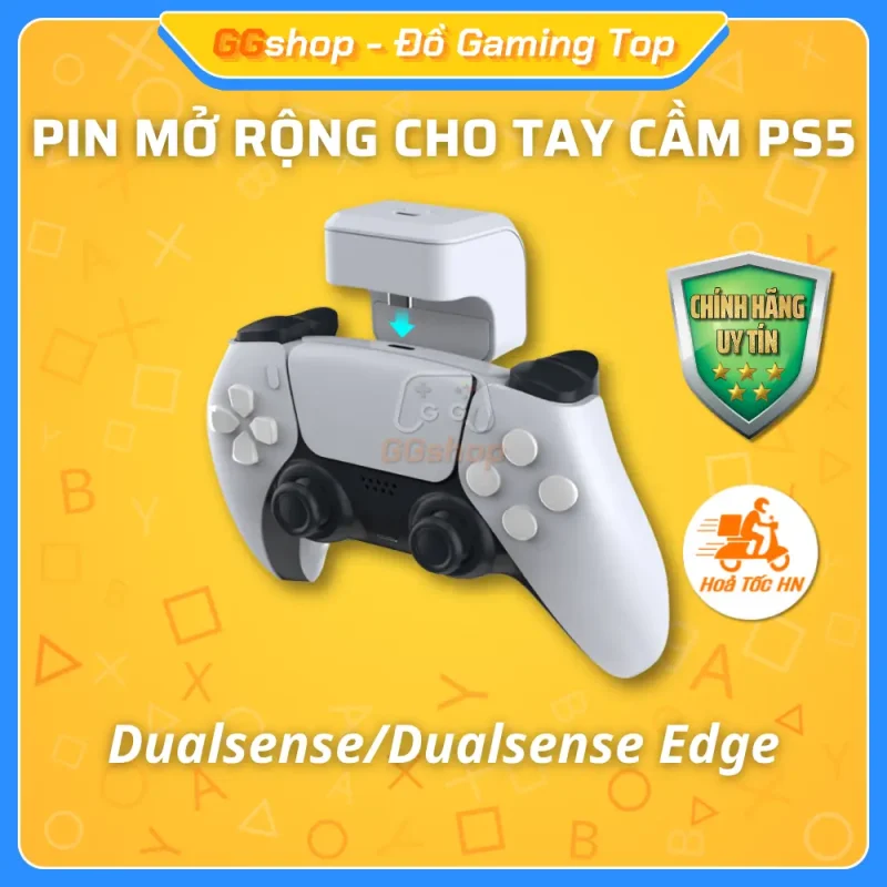 Pin mở rộng 1600mAh cho tay cầm PS5 Dualsense/Dualsense Edge