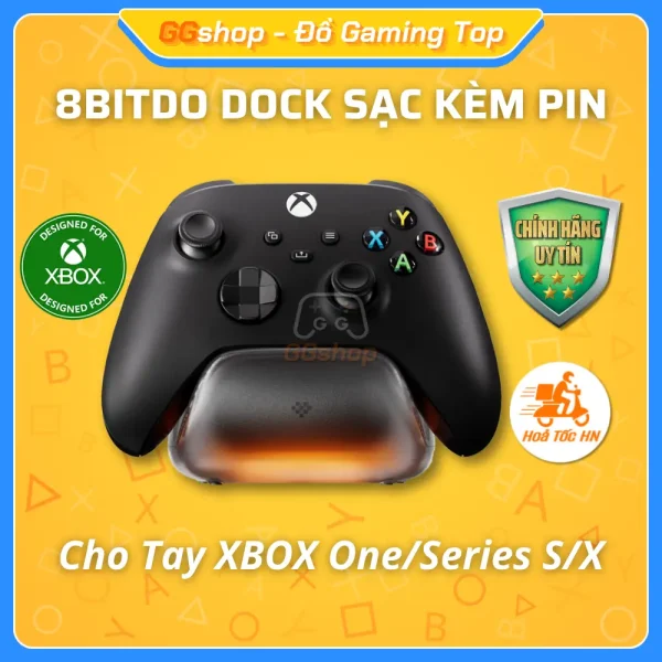 Bộ Dock sạc kèm Pin cho tay cầm XBOX chính hãng 8BitDo