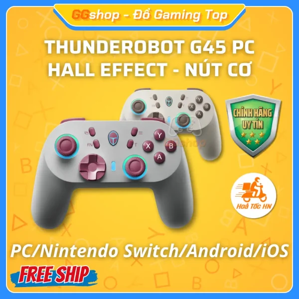 Tay Cầm Chơi Game THUNDEROBOT G45 PC Hall Effect Nút Bấm Cơ