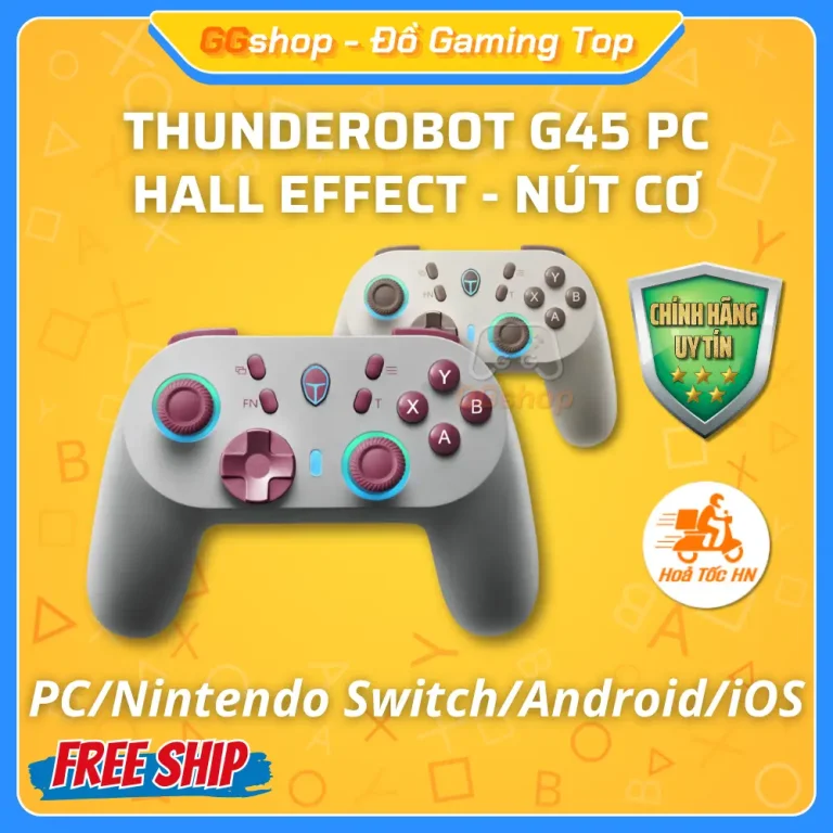 Tay Cầm Chơi Game THUNDEROBOT G45 PC Hall Effect Nút Bấm Cơ