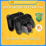 Dock sạc đế sạc đôi tay cầm PS4 DualShock 4 chính hãng DOBE (tặng núm bọc analog)