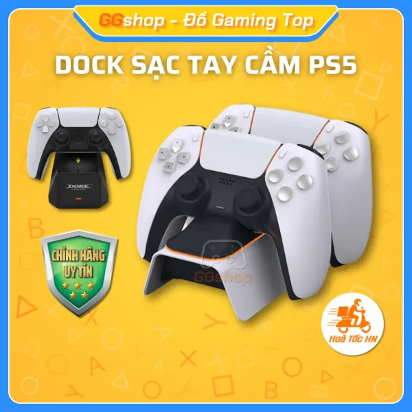 Dock sạc đế sạc tay cầm PS5 DualSense PlayStation 5 chính hãng DOBE