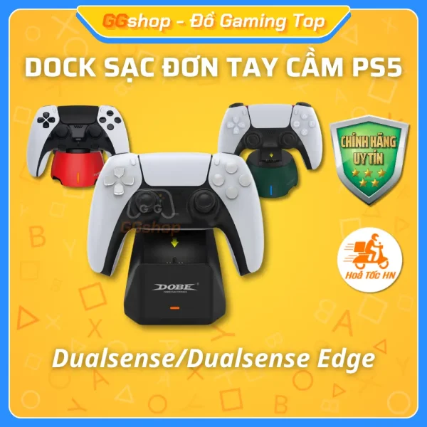 Dock Sạc Đơn Tay cầm DualSense PS5 chính hãng DOBE