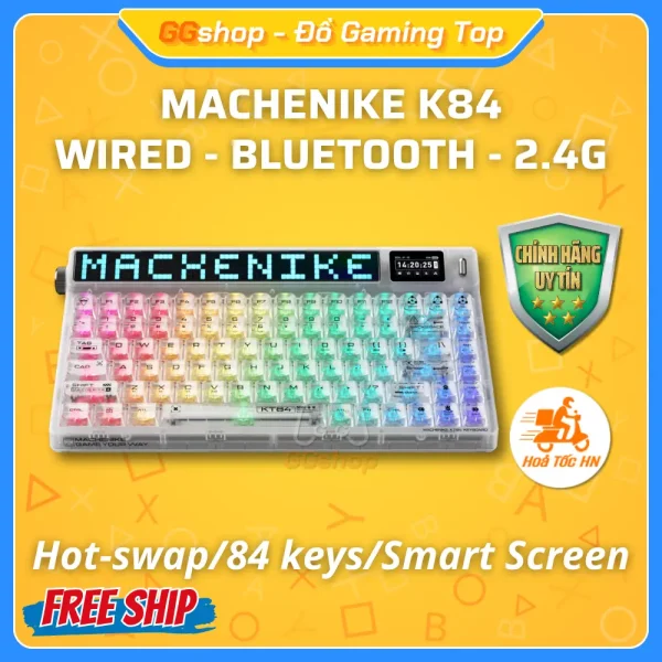 [BH 18 Tháng] Bàn Phím Machenike KT84 Hot-swap LED RGB