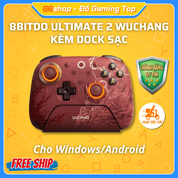 Tay Cầm 8BitDo Ultimate 2 Wuchang Wireless TMR Kèm Dock Sạc Cho PC/Android