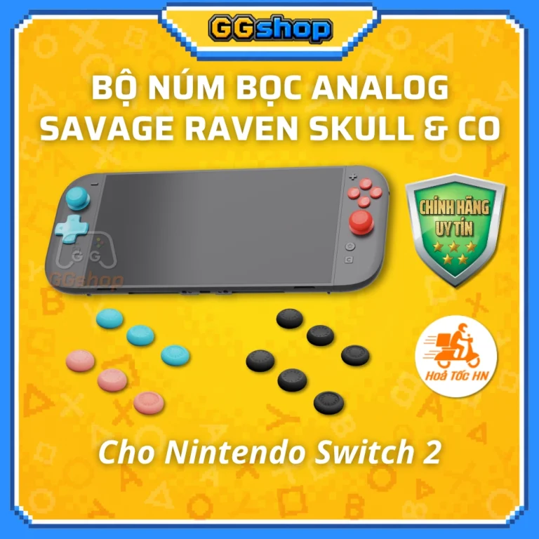 Bộ Núm Bọc Analog Savage Raven by Skull & Co Cho Nintendo Switch 2