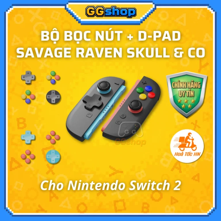 Bộ Bọc Nút Savage Raven by Skull & Co Cho Nintendo Switch 2