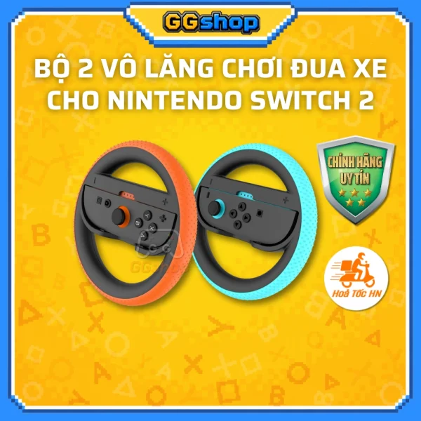 Bộ 2 Grip Vô Lăng Cho JoyCon Nintendo Switch 2 Chính Hãng DOBE