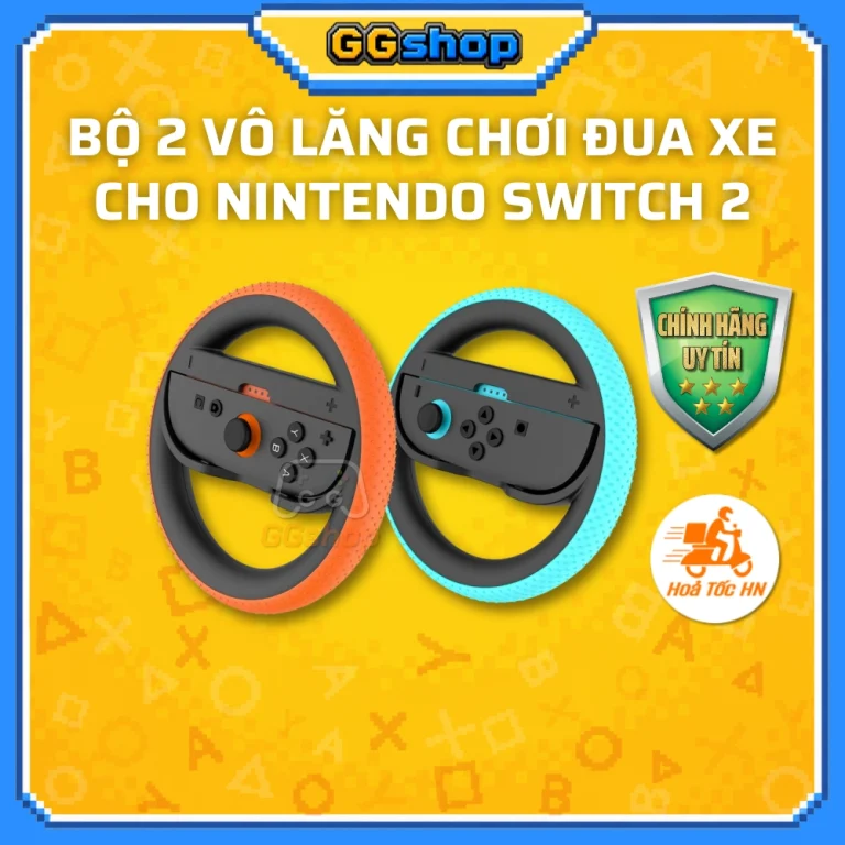 Bộ 2 Grip Vô Lăng Cho JoyCon Nintendo Switch 2 Chính Hãng DOBE
