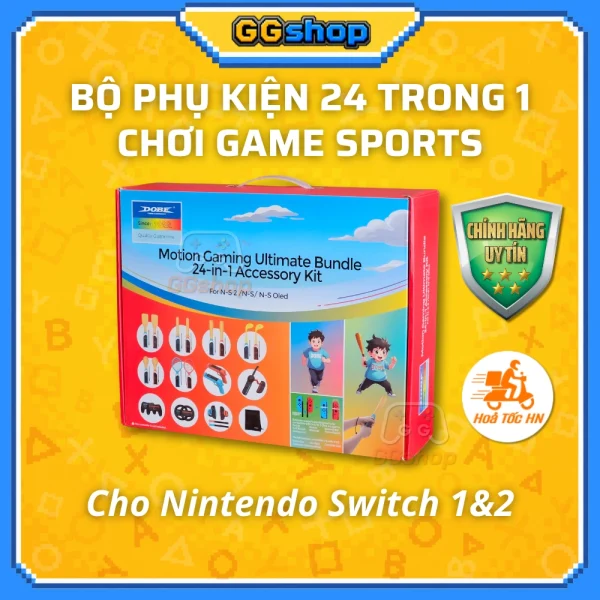 Bộ Phụ Kiện 24 Trong 1 TNS-5113 Cho Nintendo Switch Chơi Game Vận Động