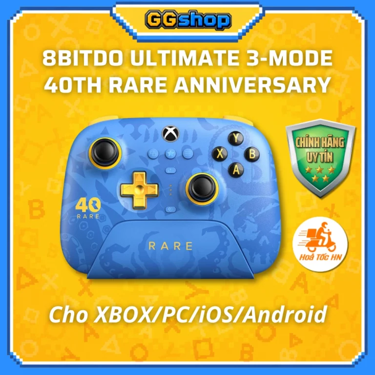 Tay Cầm 8BitDo Ultimate Rare 40th Anniversary Wireless Kèm Dock Sạc Cho Xbox/PC/iOS/Android