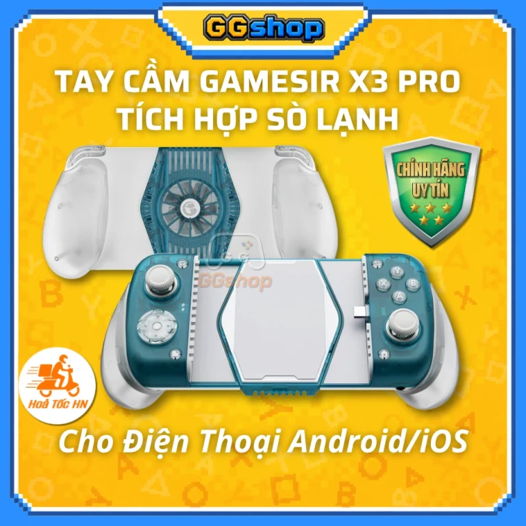 Tay Cầm GameSir X3 Pro Tích Hợp Sò Lạnh Cho Điện Thoại Android/iOS