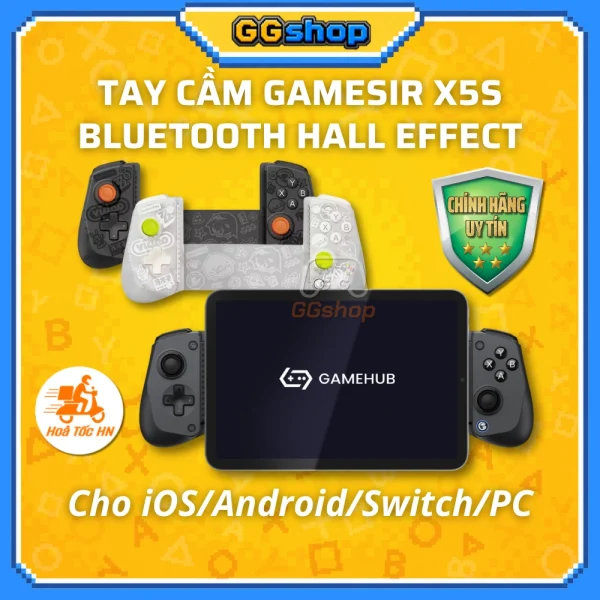 Tay Cầm GameSir X5S Bluetooth Chơi Game Điện Thoại iOS/Android/Switch/PC