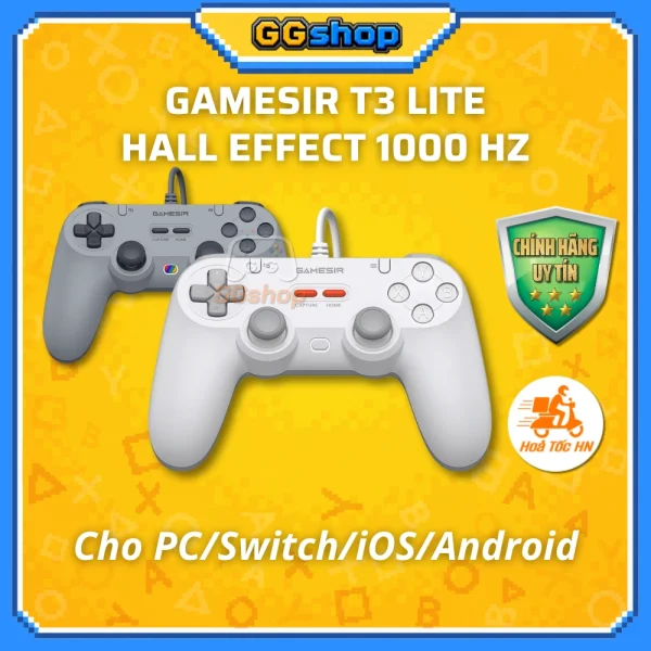 Tay Cầm Có Dây GameSir T3 Lite Chơi Game PC/Switch/iOS/Android