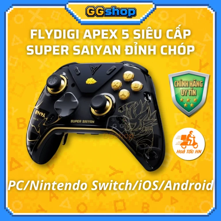 Tay Cầm Flydigi Apex 5 Super Saiyan Cho PC/Nintendo Switch/iOS/Android