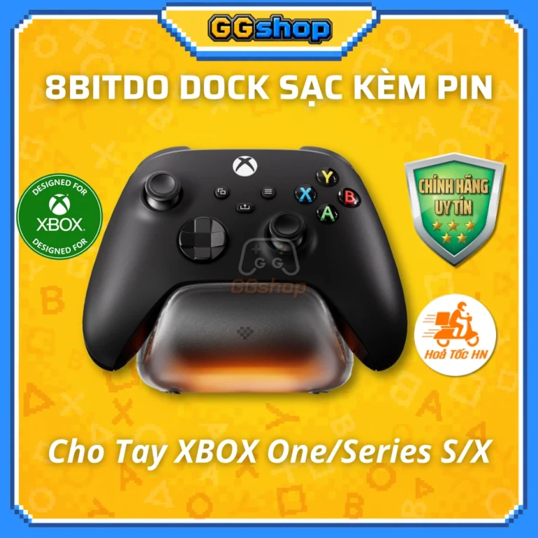 Bộ Dock sạc kèm Pin cho tay cầm XBOX chính hãng 8BitDo