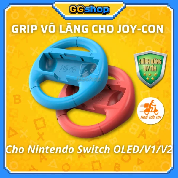 Bộ 2 Grip Vô Lăng cho Joycon Nintendo Switch OLED/V1/V2
