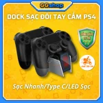 Dock sạc đế sạc đôi tay cầm PS4 DualShock 4 chính hãng DOBE (tặng núm bọc analog)