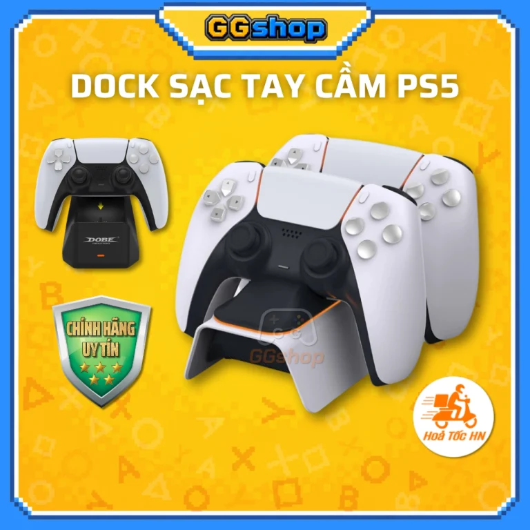 Dock sạc đế sạc tay cầm PS5 DualSense PlayStation 5 chính hãng DOBE