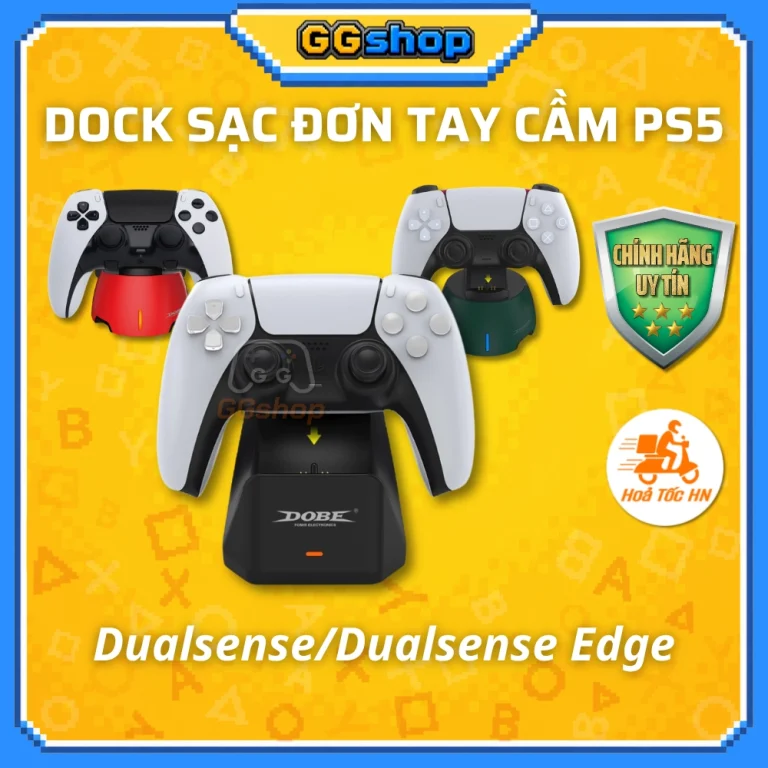 Dock Sạc Đơn Tay cầm DualSense PS5 chính hãng DOBE