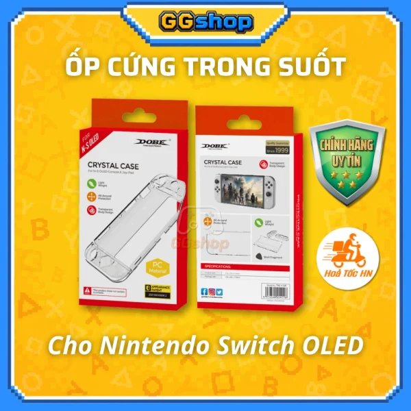 Ốp bảo vệ trong suốt cho Thân máy và Joycon Nintendo Switch OLED