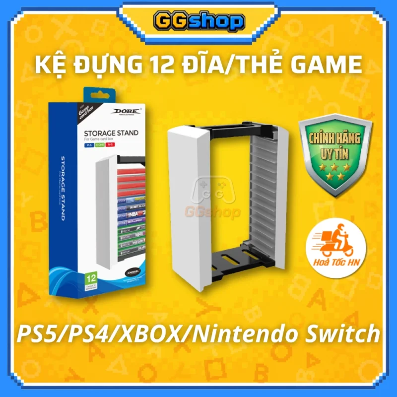 Kệ đựng 12 Đĩa Game PS5/PS4/XBOX/Nintendo Switch chính hãng DOBE