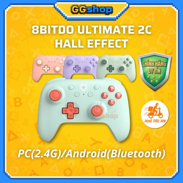 Tay Cầm 8BitDo Ultimate 2C Hall Effect Chơi Game PC/Android