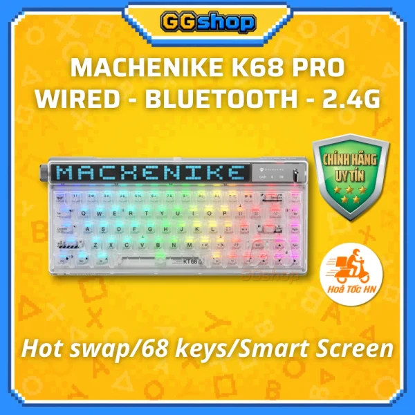 [BH 18 Tháng] Bàn Phím Machenike KT68 Pro Hot-swap LED RGB