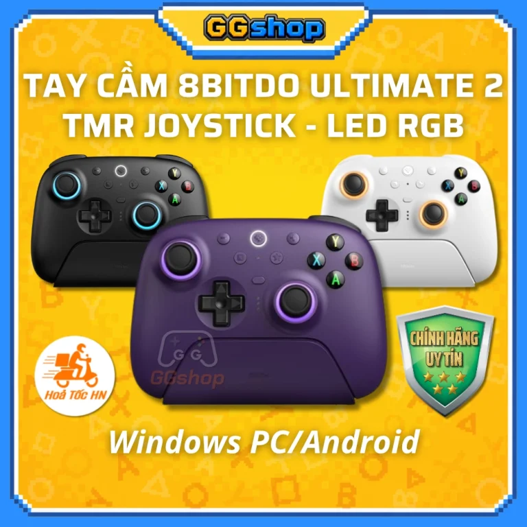 Tay Cầm 8BitDo Ultimate 2 Wireless TMR 2.4G/Bluetooth Cho PC/Android Kèm Dock Sạc