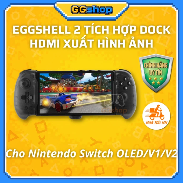 Tay cầm Eggshell Controller 2 Tích hợp Dock HDMI cho Nintendo Switch OLED/V1/V2 chính hãng DOBE