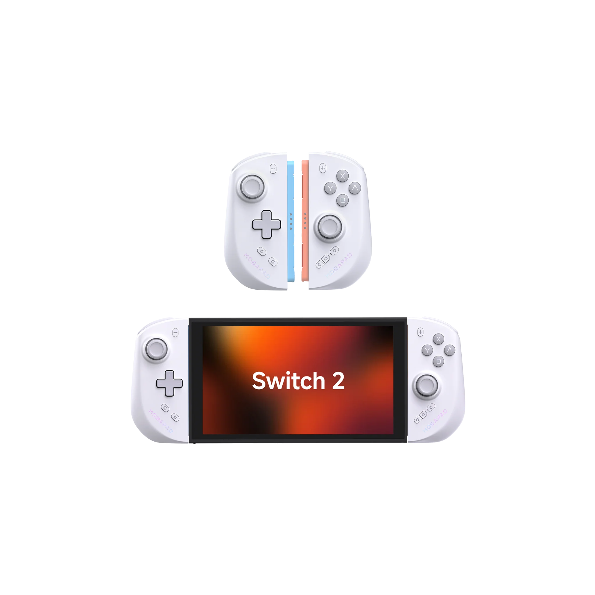 Mobapad M12S Switch 2 JoyCon White with Nintendo Switch2