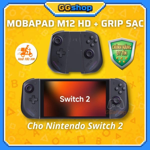 Tay Cầm Mobapad M12 HD Kèm Grip Sạc Cho Nintendo Switch 2
